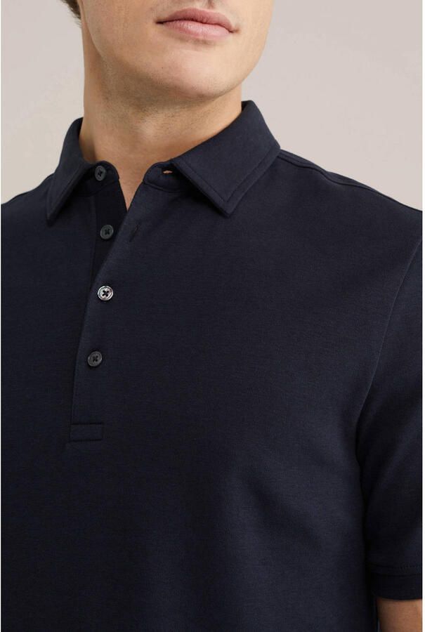 WE Fashion slim polo donkerblauw - Foto 2