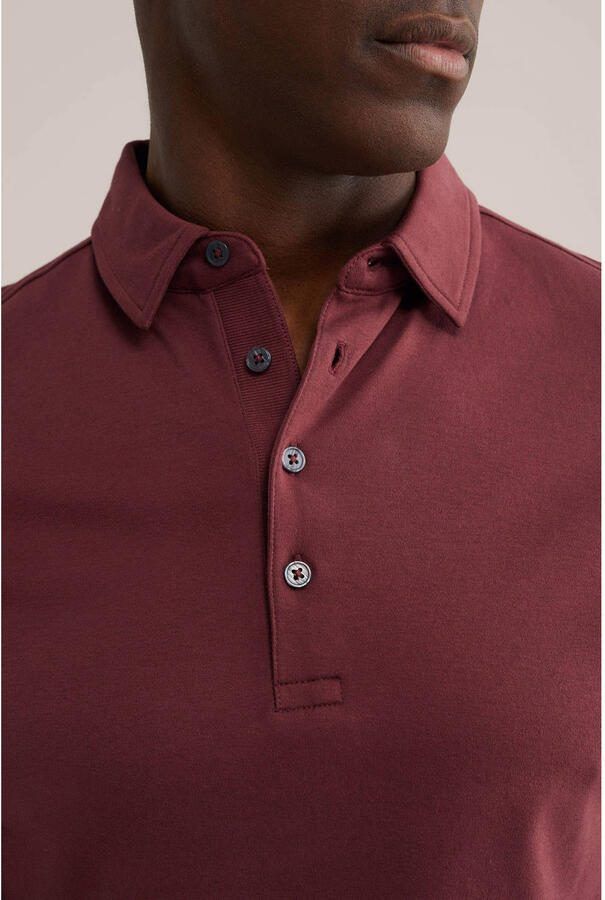 WE Fashion slim polo donkerrood - Foto 2