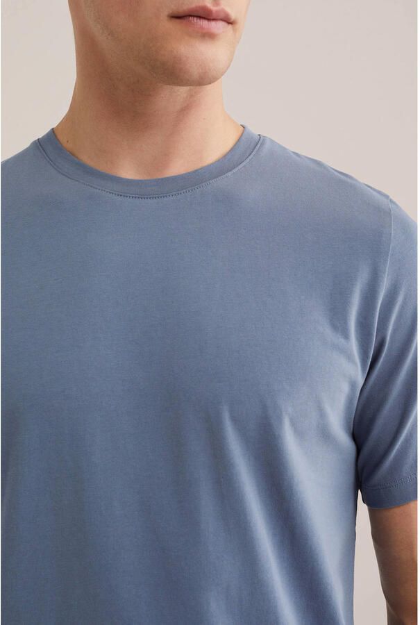 WE Fashion slim T-shirt blauw - Foto 2