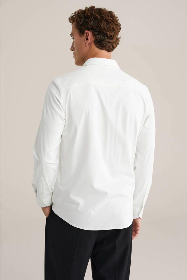 WE Fashion slim zakelijk overhemd ecru - Foto 3