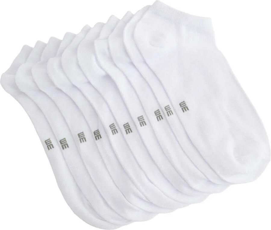 WE Fashion sneakersokken wit (set van 10)