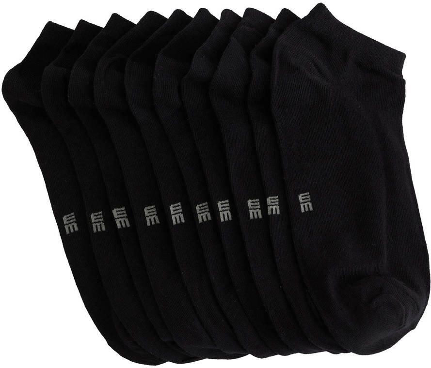 WE Fashion sneakersokken zwart (set van 10)
