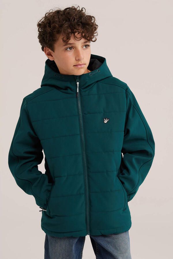 WE Fashion softshell jas donkergroen