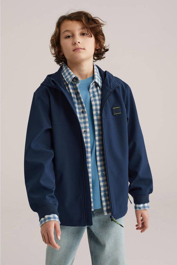 WE Fashion softshell jas lente donkerblauw