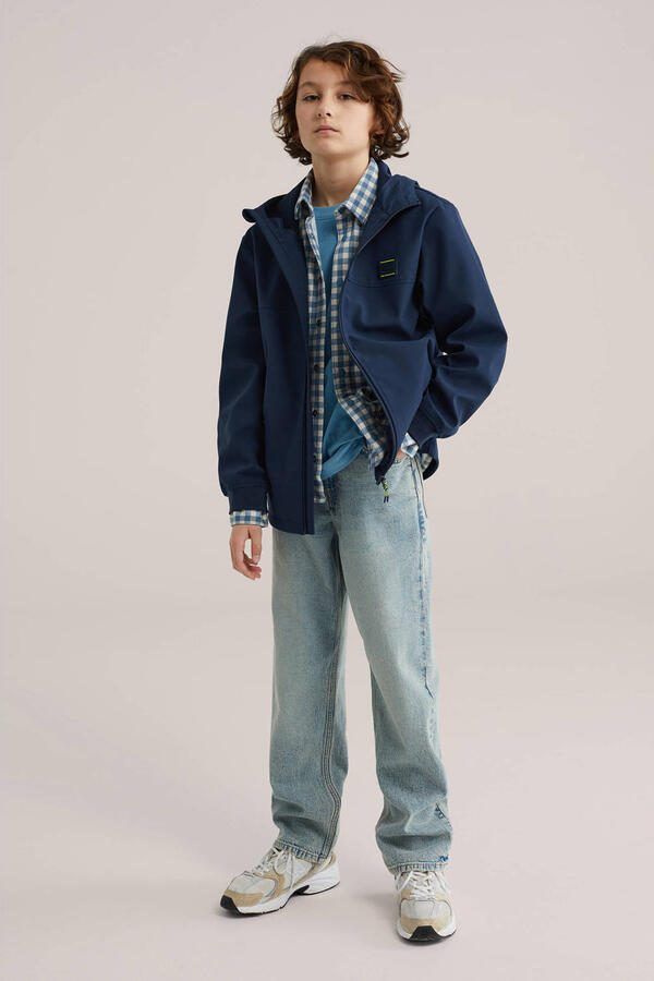 WE Fashion softshell jas lente donkerblauw - Foto 3
