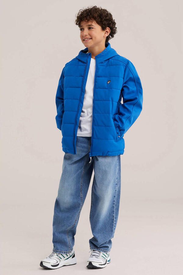 WE Fashion softshell jas marineblauw - Foto 3