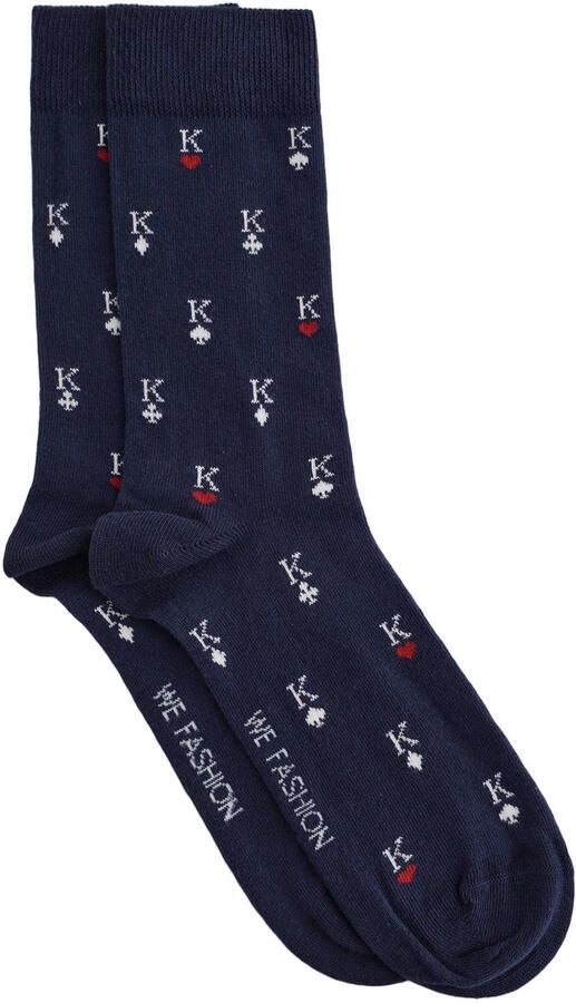 WE Fashion sokken donkerblauw