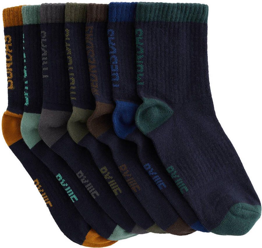 WE Fashion sokken donkerblauw meerkleurig (set van 7)
