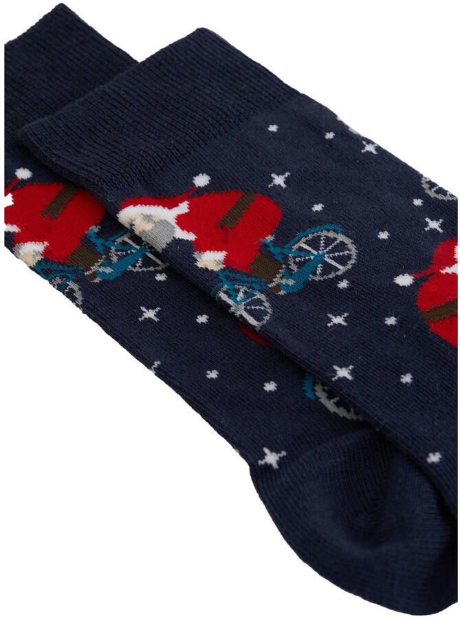 WE Fashion sokken met all over print donkerblauw - Foto 2