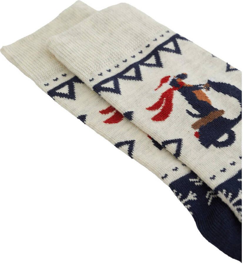 WE Fashion sokken met all over print ecru - Foto 2
