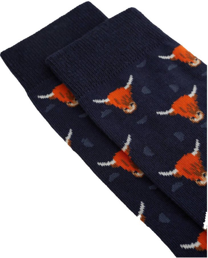 WE Fashion sokken met dierenprint donkerblauw - Foto 2