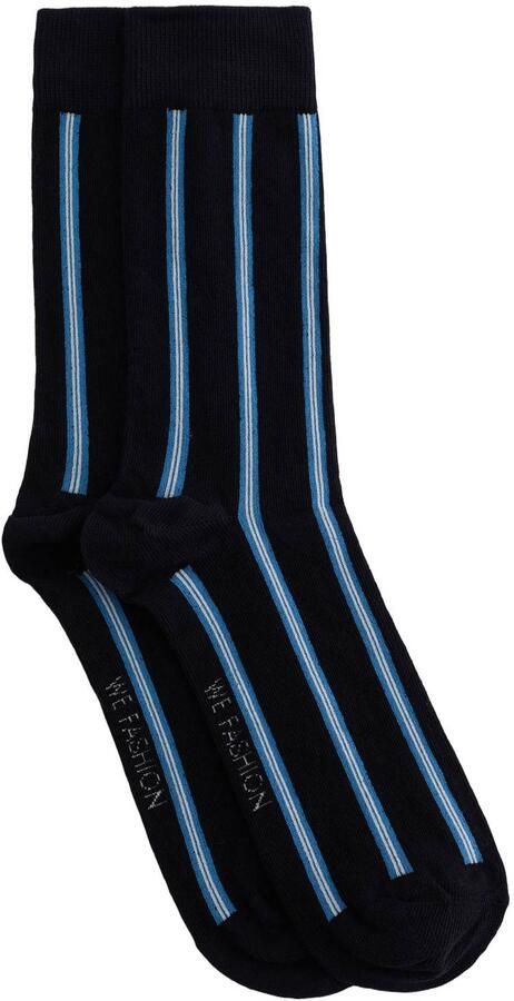 WE Fashion sokken met strepen donkerblauw