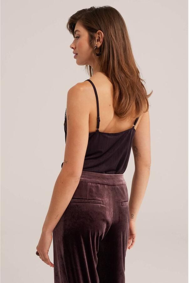 WE Fashion spaghettitop aubergine - Foto 2