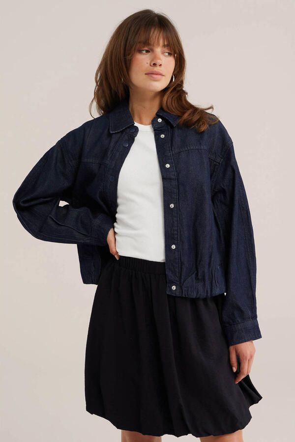 WE Fashion spijkerjas donkerblauw