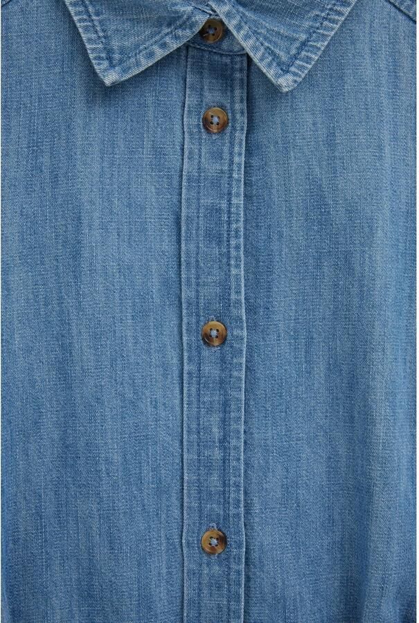 WE Fashion spijkerjurk met ruches blauw - Foto 3