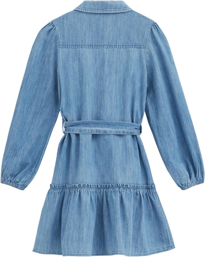 WE Fashion spijkerjurk met ruches blauw - Foto 2