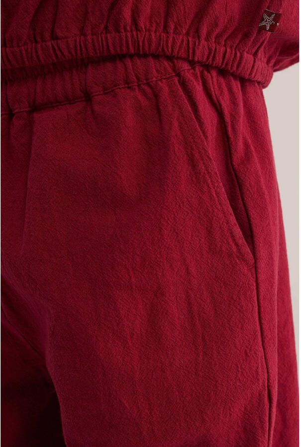 WE Fashion straight casual broek donkerrood - Foto 2