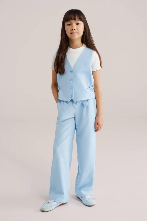 WE Fashion straight casual broek lichtblauw - Foto 2