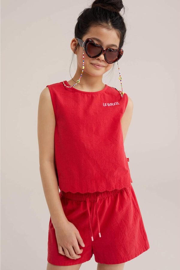 WE Fashion straight casual short rood - Foto 3