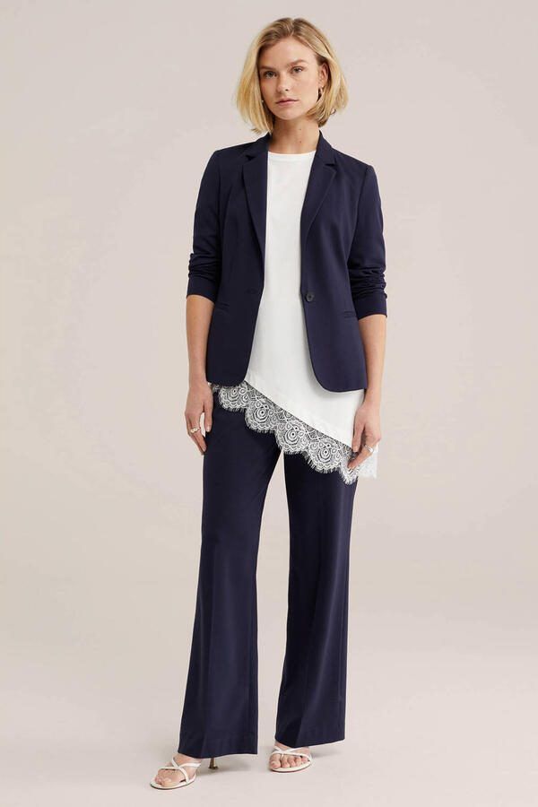 WE Fashion straight fit pantalon donkerblauw - Foto 2