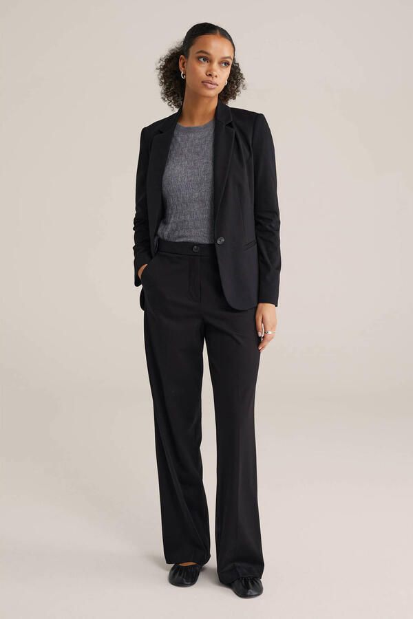 WE Fashion straight fit pantalon zwart - Foto 3
