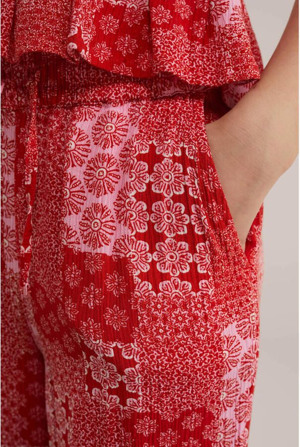 WE Fashion straight high waist casual broek rood roze - Foto 2