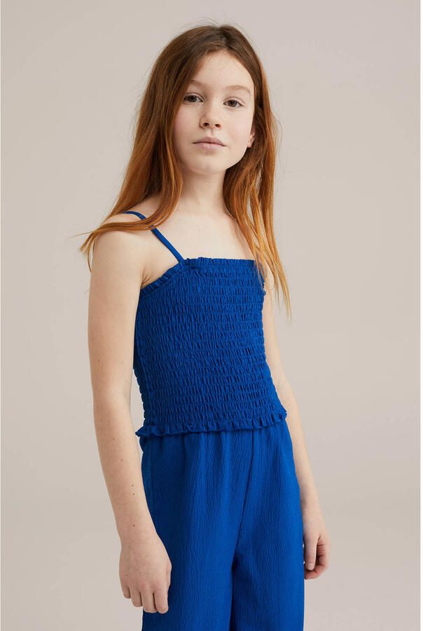 WE Fashion straight jumpsuit blauw