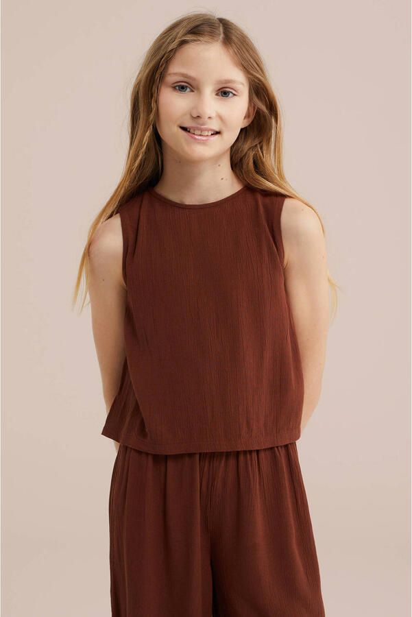 WE Fashion straight jumpsuit bruin