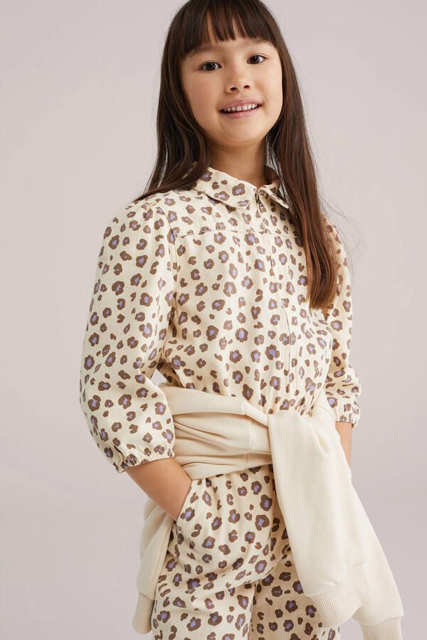 WE Fashion Straight jumpsuit ecru met panterprint - Foto 3