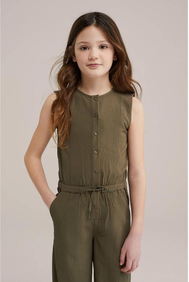 WE Fashion straight jumpsuit kaki