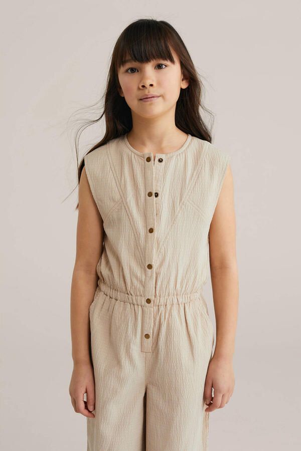 WE Fashion Straight jumpsuit lichtbruin - Foto 3