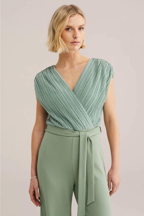 WE Fashion Straight jumpsuit lichtgroen