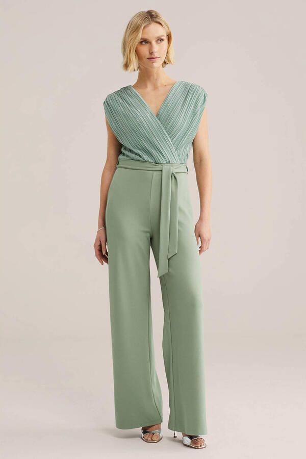 WE Fashion Straight jumpsuit lichtgroen - Foto 3