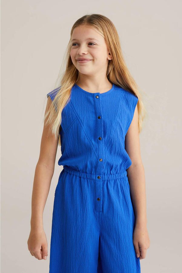 WE Fashion Straight jumpsuit marineblauw