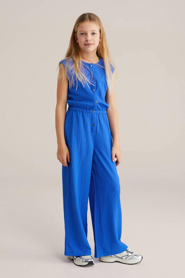 WE Fashion Straight jumpsuit marineblauw - Foto 3