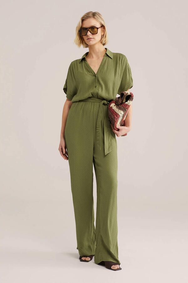 WE Fashion Straight jumpsuit olijfgroen - Foto 2