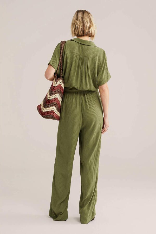 WE Fashion Straight jumpsuit olijfgroen - Foto 3