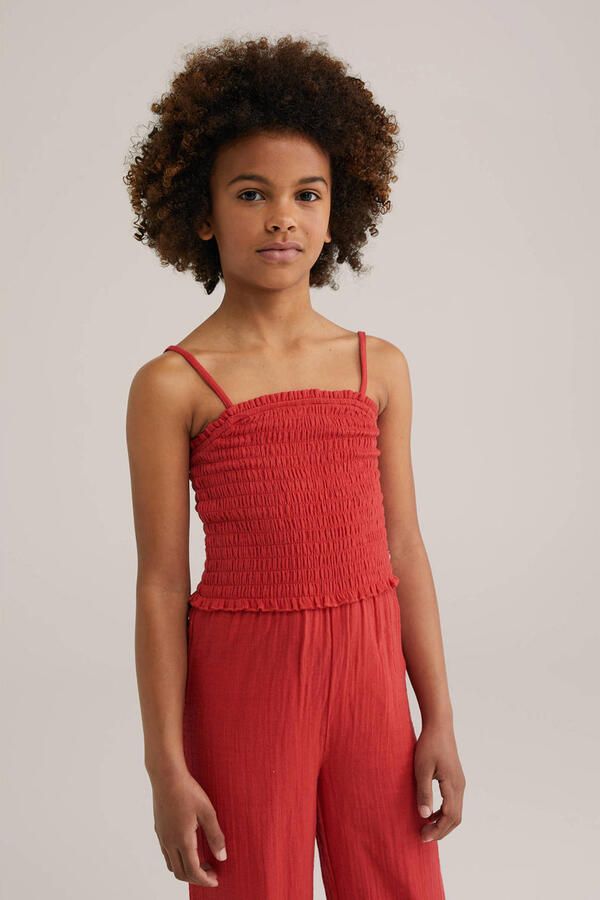 WE Fashion straight jumpsuit rood