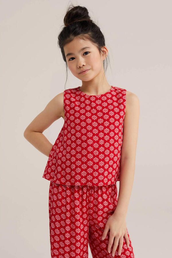 WE Fashion straight jumpsuit rood