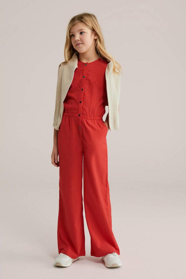 WE Fashion Straight jumpsuit rood - Foto 3