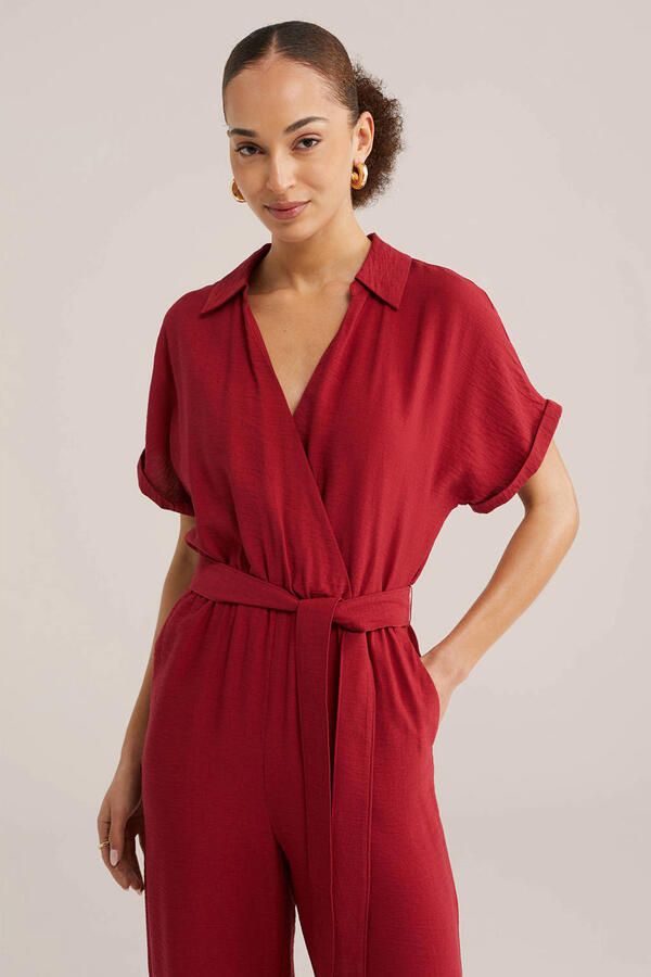 WE Fashion Straight jumpsuit rood