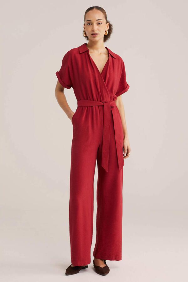 WE Fashion Straight jumpsuit rood - Foto 2