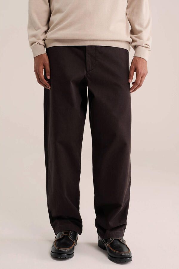 WE Fashion straight leg chino black coffee