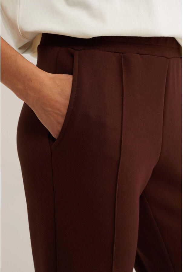 WE Fashion straight leg flared broek bruin - Foto 2