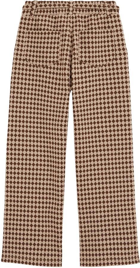 WE Fashion straight leg geruite pantalon beige bruin - Foto 2