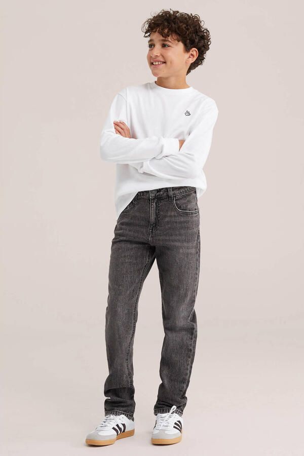WE Fashion straight leg jeans grijs