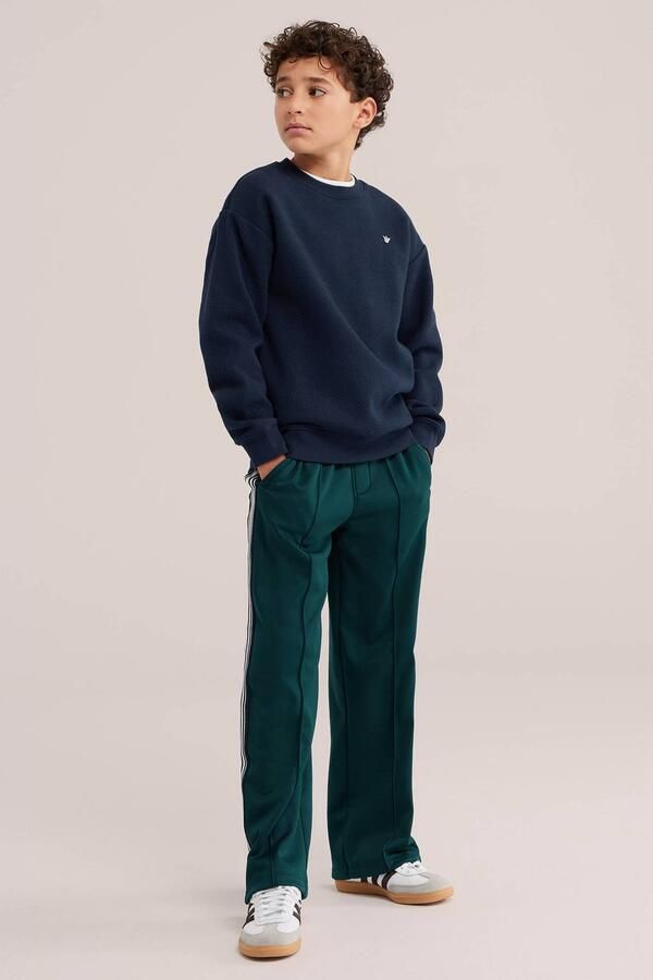 WE Fashion straight leg joggingbroek groen Jongens Sweat Effen - Foto 2