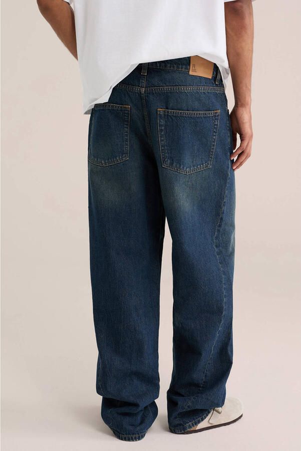 WE Fashion Blue Ridge straight leg loose fit jeans donkerblauw - Foto 2