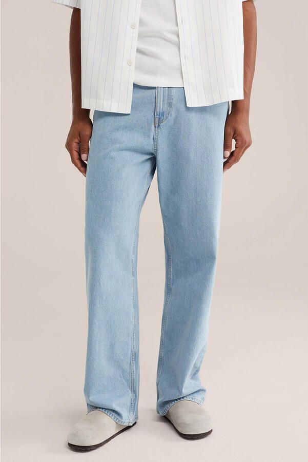 WE Fashion Blue Ridge straight leg loose fit jeans felblauw