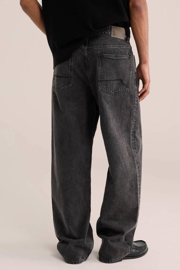 WE Fashion Blue Ridge straight leg loose fit jeans zwart - Foto 2